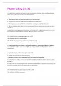 Pharm Lilley Ch. 22Exam Questions With Complete Solutions.