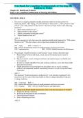 Test Bank for Canadian Fundamentals of Nursing 6th Edition by Potter Graded A &plus;