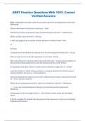 ARRT Practice Questions With 100&percnt; Correct  Verified Answer