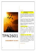 TPN2601 ASSIGNMENT 50 (PORTFOLIO) 2023