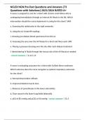 NCLEX NGN Pre-Test Questions and Answers &lpar;73 Questions with Solutions&rpar; 2023&sol;2024 RATED A&plus;
