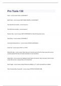 Pro Tools 130 exam questions and 100&percnt; correct answers