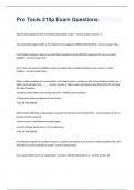 Pro Tools 210p Exam Questions and 100&percnt; correct answers