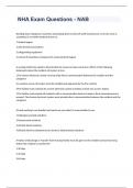  NHA Exam Questions with correct answers - NAB