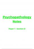 Psychopathology Notes (AQA A-Level Psychology)