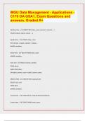 WGU Data Management - Applications - C170 OA GSA1&comma; Exam Questions and answers&period; Graded A&plus;