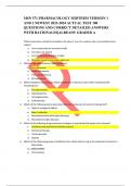 MSN 571 PHARMACOLOGY MIDTERM VERSION 1  AND 2 NEWEST 2023-2024 ACTUAL TEST 180  QUESTIONS AND CORRECT DETAILED ANSWERS  WITH RATIONALES&vert;ALREADY GRADED A