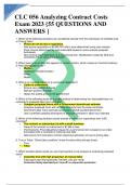 CLC 056 Analyzing Contract Costs  Exam 2023 {55 QUESTIONS AND  ANSWERS }