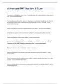 Advanced EMT Test exam 2023 with 100&percnt; correct answers