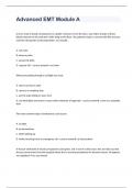 Advanced EMT Test exam 2023 with 100&percnt; correct answers
