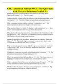 C963 American Politics-WGU Test Questions with Correct Solutions Graded A&plus;