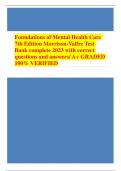 Foundations of Mental Health Care 7th Edition Morrison-Valfre Test Bank