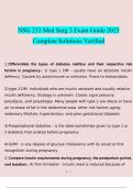 NSG 233 Med Surg 3 Exam Guide questions and answers latest 2023 - 2024 (verified answers)