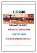 FUR2601 ASSIGNMENT 02 SOLUTIONS SEMESTER 2 2023