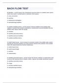 BACK FLOW TEST&vert;QUESTIONS&ANSWERS&vert;GRADED A&plus;&vert;DOWNLOAD TO PASS