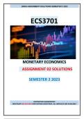 ECS3701 ASSIGNMENT 02 SOLUTIONS SEMESTER 2 2023