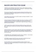 BACKFLOW PRACTICE EXAM&vert;QUESTIONS&ANSWERS&vert;GRADED A&plus;&vert;DOWNLOAD TO PASS