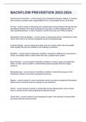 BACKFLOW PREVENTION 2023-2024&vert;QUESTIONS&ANSWERS&vert;GRADED A&plus;&vert;DOWNLOAD TO PASS
