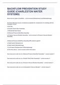 BACKFLOW PREVENTION STUDY GUIDE &lpar;CHARLESTON WATER SYSTEMS&rpar;  2023&sol;2024&vert;QUESTIONS&ANSWERS&vert;GRADED A&plus;&vert;DOWNLOAD TO PASS