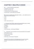 CHAPTER 11 MULTIPLE CHOICE 2023/2024 UPDATE|QUESTIONS&ANSWERS|GRADED A+|DOWNLOAD TO PASS