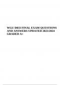 WGU D033 FINAL EXAM QUESTIONS  AND ANSWERS UPDATED 2023/2024  GRADED A+