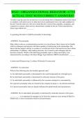 WGU - ORGANIZATIONAL BEHAVIOR - C715 ACTUAL TEST WITH CORRECT ANSWERS&excl;&excl;