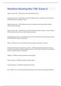 Hondros Nursing Nur 150&colon; Exam 2  with complete solution graded A&plus;