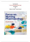 Test Bank - Focus on Nursing Pharmacology 8th Edition By Rebecca Tucker,  Amy M. Karch | Chapter 1 – 59, Complete Guide 2023|