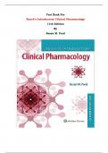 Test Bank - Roach’s Introductory Clinical Pharmacology 11th Edition By Susan M. Ford | All Chapters, Complete Guide 2023|