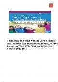 Test Bank For Wong's Nursing Care of Infants and Children 11th Edition Hockenberry, Wilson Rodgers (COMPLETE) Chapters 1-34 Latest Version 2023 (A+).