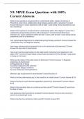 NY MPJE Exam Questions with 100&percnt; Correct Answers 