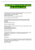 EMS 202 Midterm Exam Questions With Answers &commat; 2023