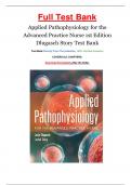 Test Bank for Applied Pathophysiology For The Advanced Practice Nurse 1st Edition By Dlugasch, Story Isbn-9781284150452