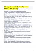 Liberty University Online Academy LUOA - U.S. History