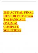 HESI OB PEDS Exam Test BANK 2023 PEDS/OB HESI 