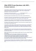 Ohio MPJE Exam Questions with 100&percnt; Correct Answers 