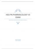 HESI PN PHARMACOLOGY V3  EXAM  QUESTIONS & ANSWERS WITH RATIONALS (RATED A+