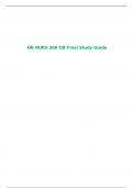 OB NURS 306 OB Final Study Guide