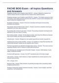FACHE BOG Exam - all topics Questions and Answers 