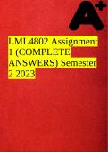 LML4802 Assignment 1 (COMPLETE ANSWERS) Semester 2 2023