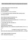 2022 California DMV Permit Test Questions and Answers &vert;Verified Answers
