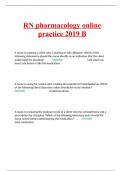 RN pharmacology online practice 2019 B