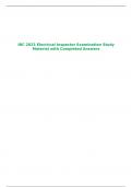 IRC 2023 Electrical Inspector Examination Study Material with Completed Answers