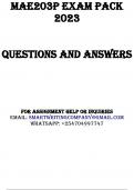 MAE203P EXAM PACK 2023