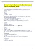 Exam 4 Study Guide-Quiz Questions and answers verified 100&percnt;