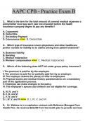 AAPC CPB - Practice Exam B Complete Questions And Answers