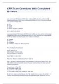 CFP Exam Questions With Completed Answers&period;