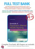 Test Bank For Essentials of Psychiatric Mental Health Nursing A Communication Approach to Evidence-Based Care 4th Edition by Elizabeth M. Varcarolis, Chyllia D Fosbre | 2021/2022 |9780323625111 | Chapter 1-28 | Complete Questions and Answers A+