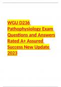 WGU D236 PATHOPHYSIOLOGY FINAL EXAM-with 100% verified solutions-2023-2024