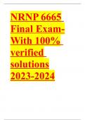 NRNP 6665 Final Exam-With 100% verified solutions-2023-2024